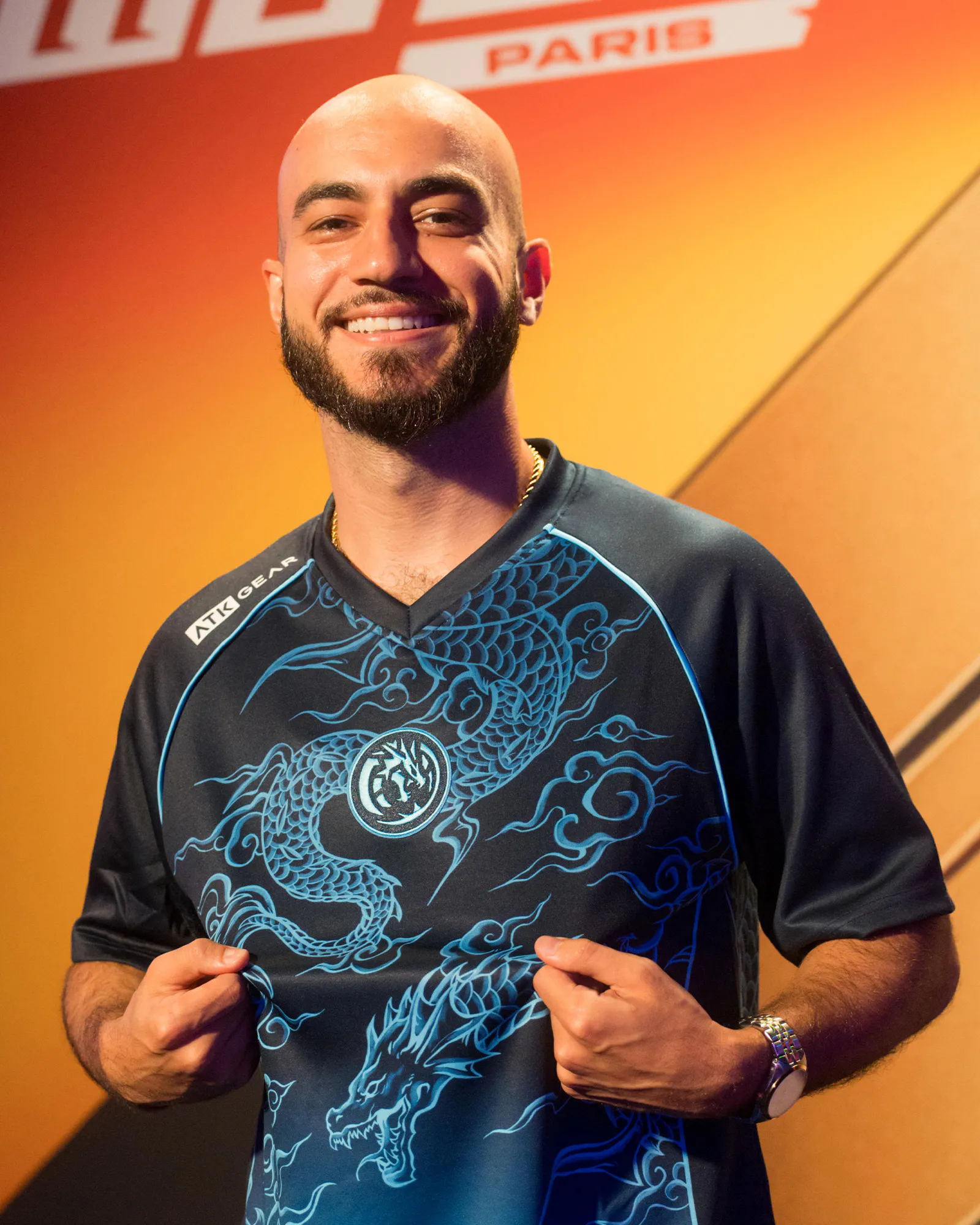ChrisT wearing his Leviatan competition jersey